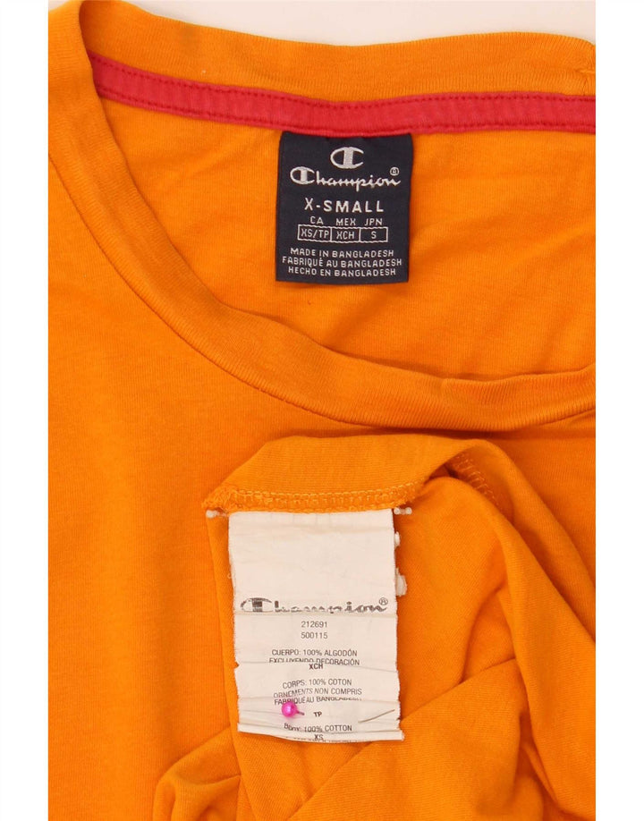 Champion T-Shirt Homme Top XS Orange Coton