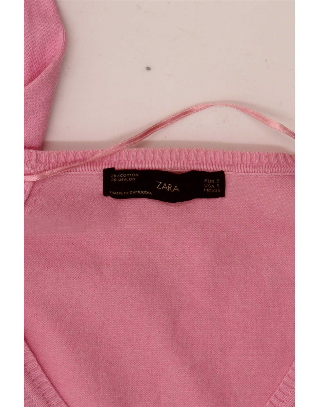 Zara Cardigan Femme Pull UK 10 Petit Rose