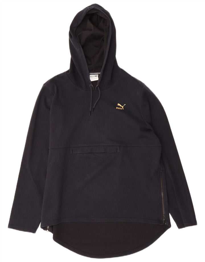 Puma Pull à capuche graphique pour femme UK 14 Large Noir Polyester