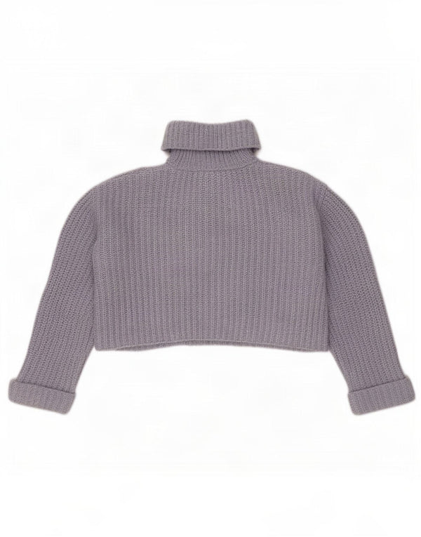 Zara Pull court à col roulé pour fille 11-12 ans Bleu marine