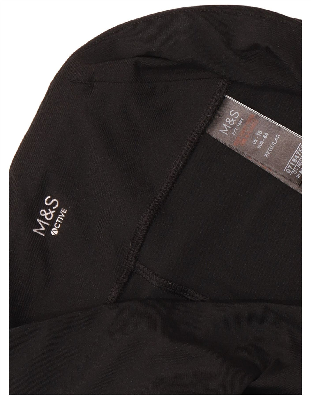 MARKS & SPENCER Short de sport coupe régulière pour femme UK 16 Large Noir