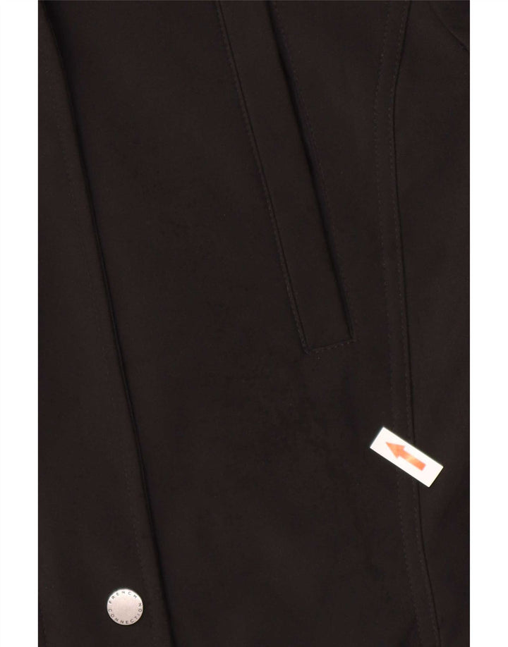 French Connection Parka à capuche pour femme UK 10 Small Noir