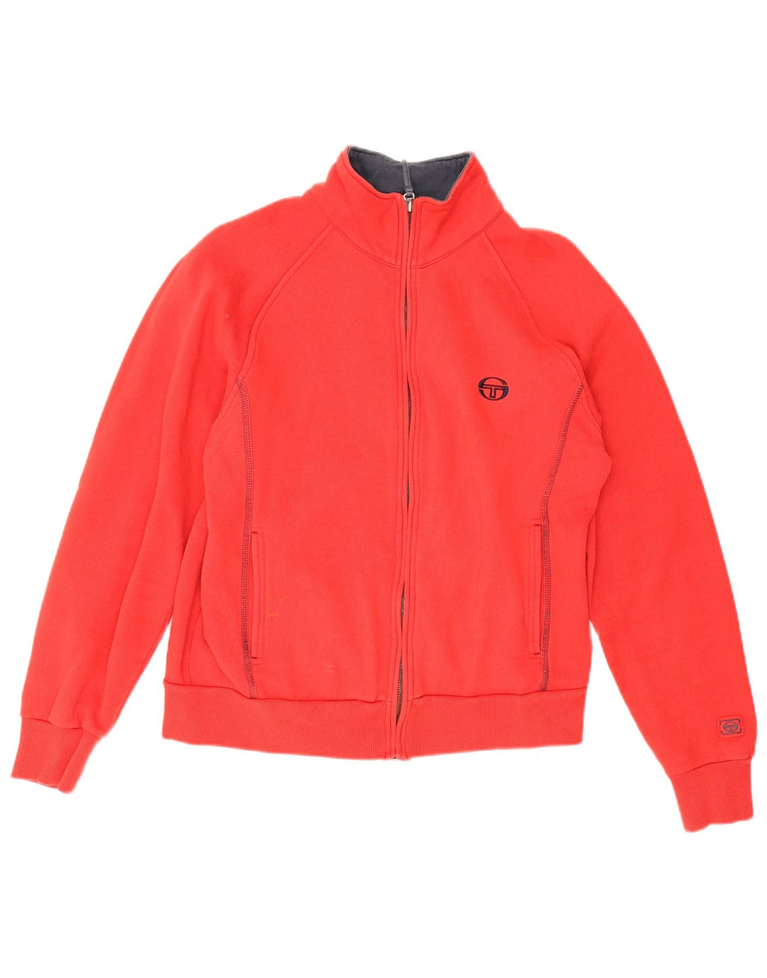 Sergio Tacchini Veste de survêtement pour femme UK 14 Coton rouge moyen