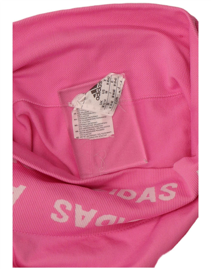 ADIDAS Leggings graphiques pour femmes UK 12/14 Polyester rose moyen