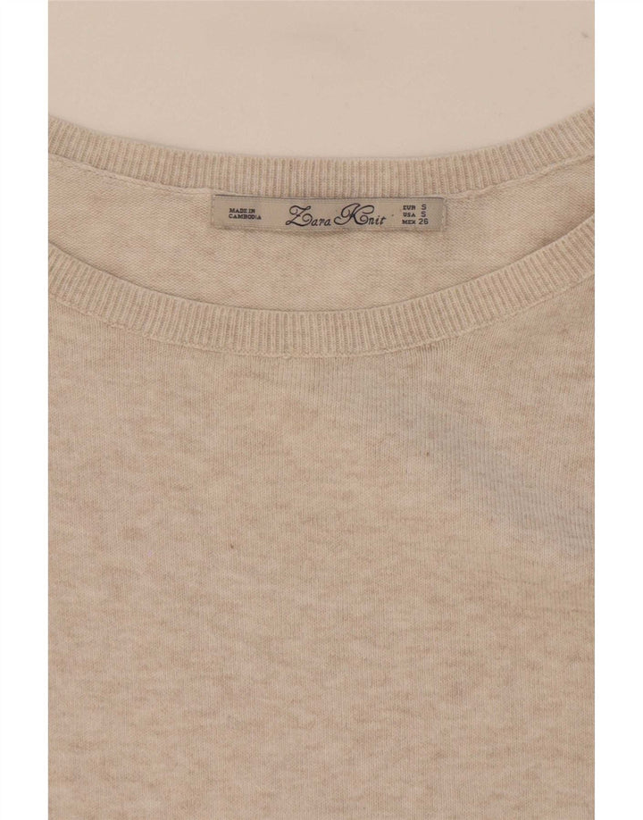 Zara Chemisier surdimensionné pour femme UK 10 Petit Beige