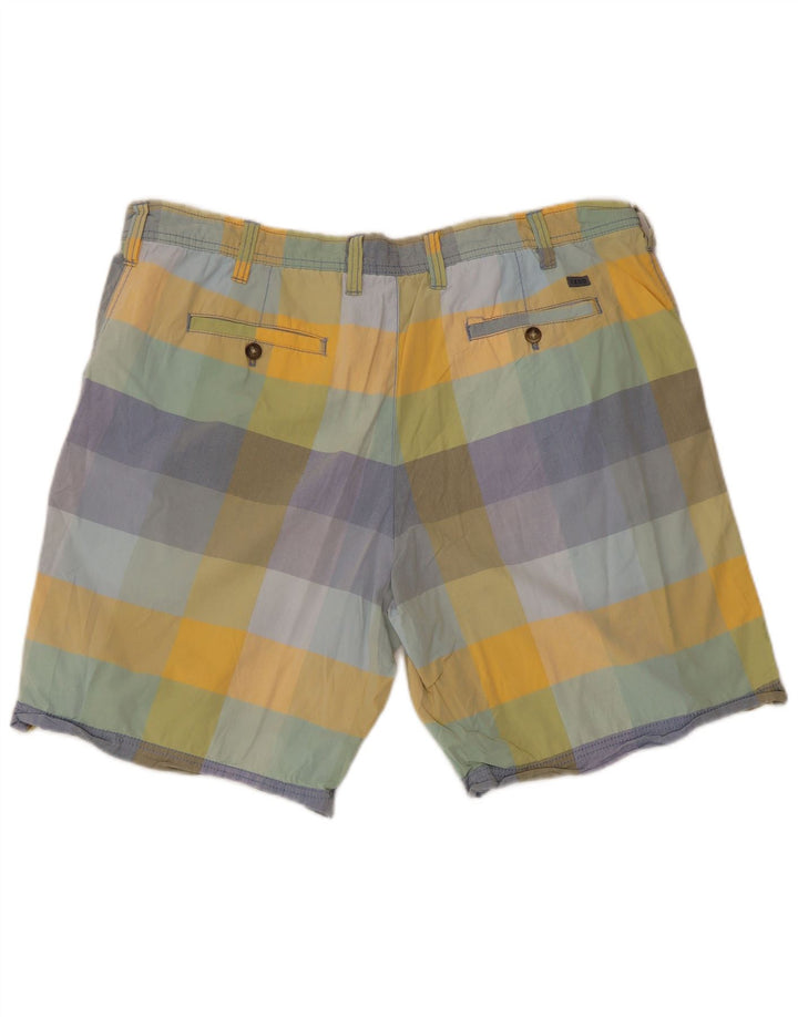 Izod Short Chino Homme W42 2XL Coton à Carreaux Multicolore