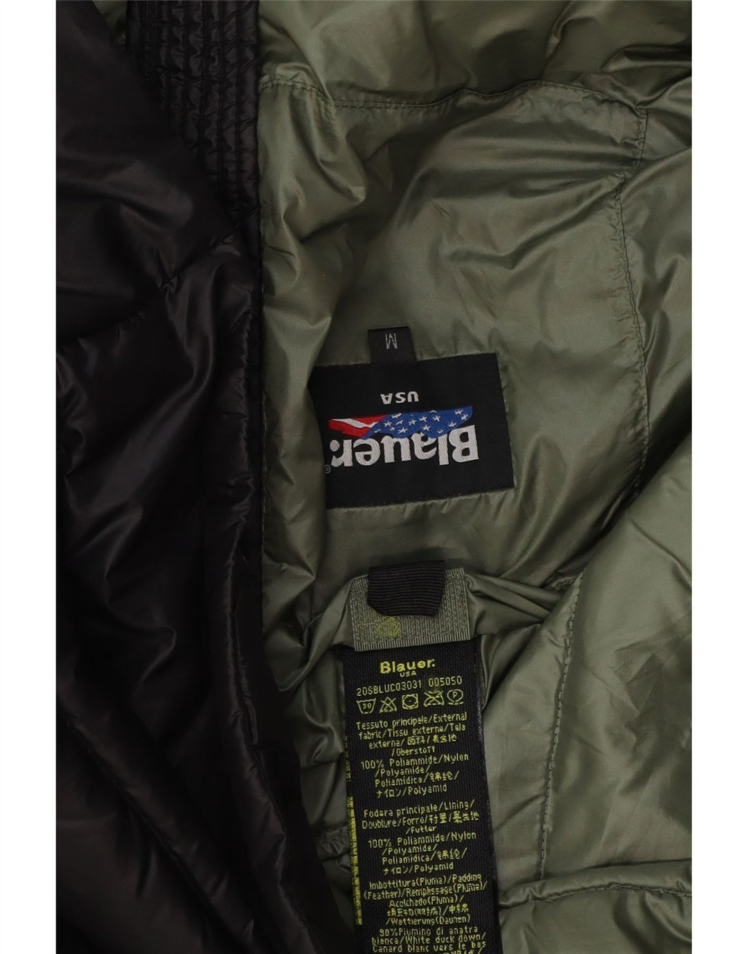 Blauer Veste matelassée pour homme UK 38 Medium Noir Polyester