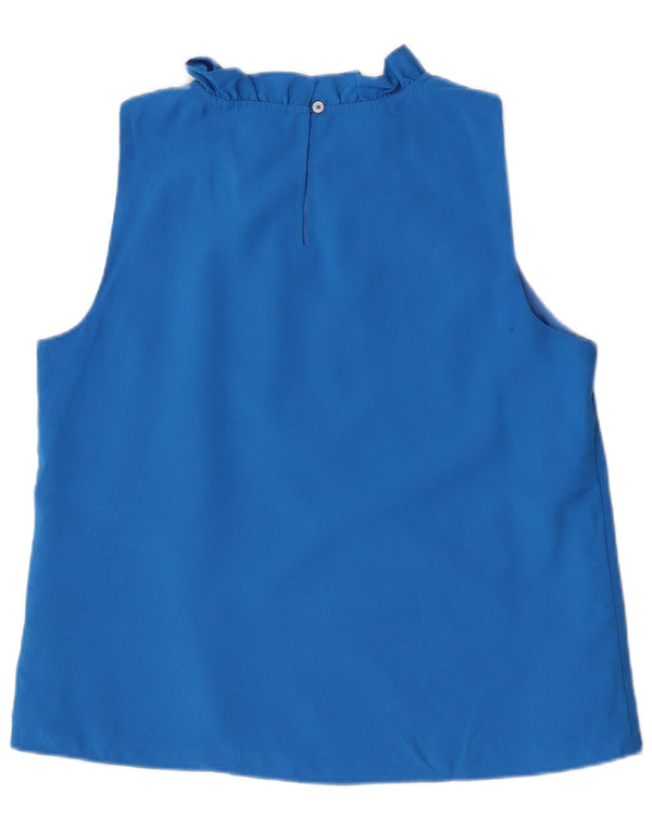 J. Crew Chemisier sans manches pour femme UK 44 Bleu moyen Polyester