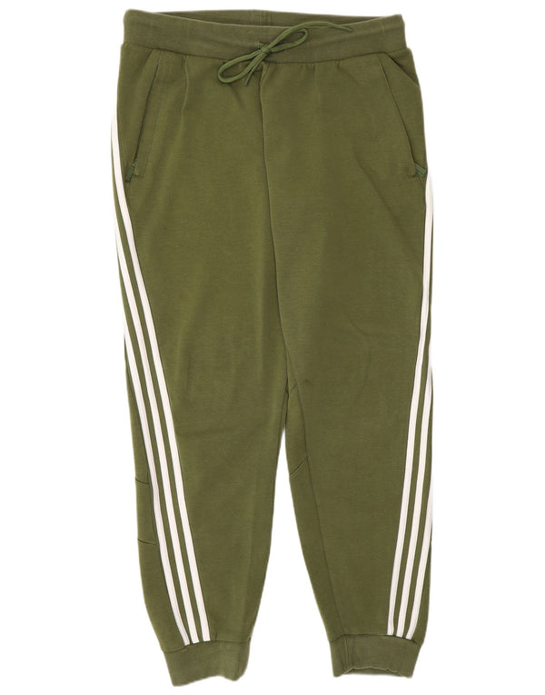 Adidas Pantalon de survêtement pour homme en coton kaki Taille L