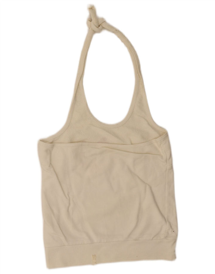 Puma Haut court graphique pour femme UK 16 Large Blanc cassé