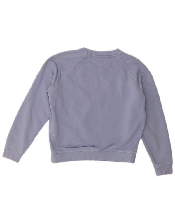 Jack Wills Sweat-shirt surdimensionné graphique pour femme UK 6 XS Bleu coton