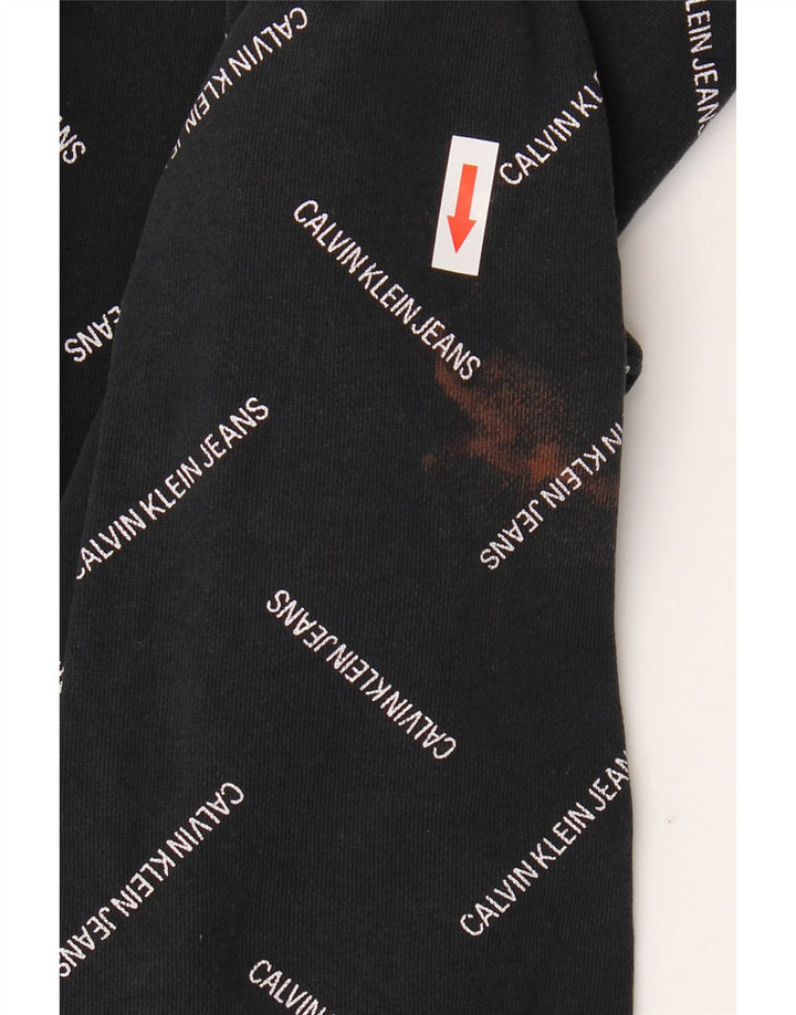 CALVIN KLEIN JEANS Pull Graphique Sweatshirt Homme Noir Moyen Coton