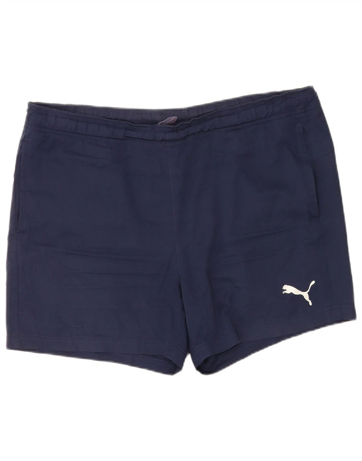 Puma Short de Sport Homme Bleu Marine Large