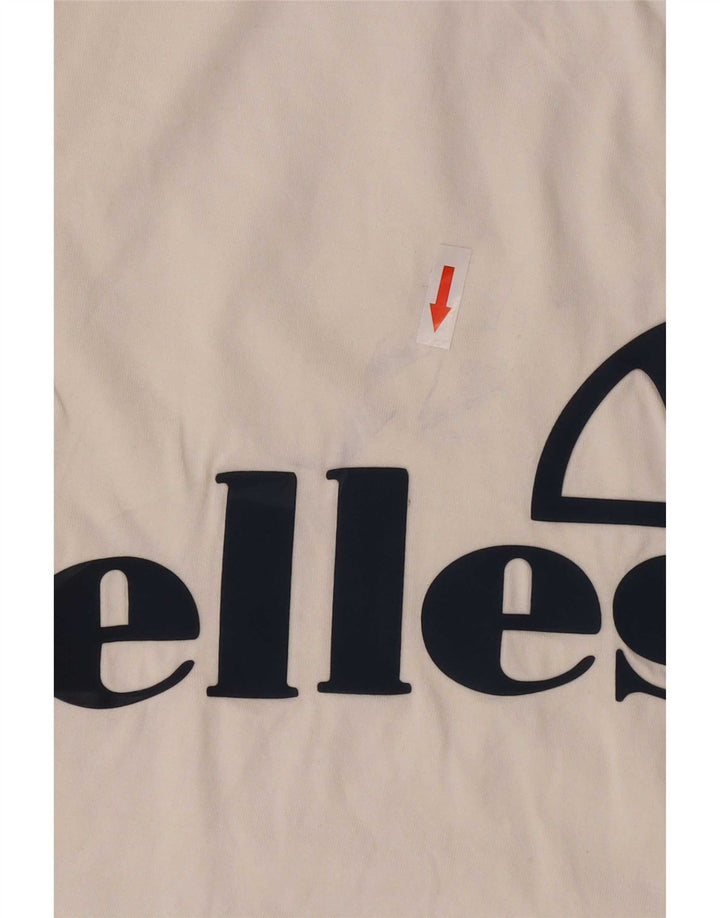 Ellesse Débardeur Graphique Homme Large Blanc Coton