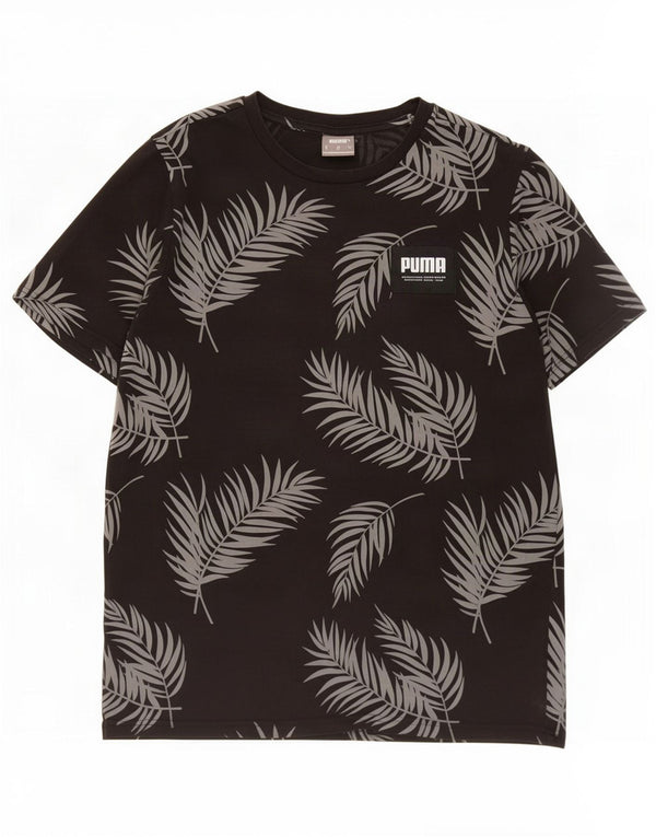Puma T-Shirt Graphique Homme Noir Moyen Floral Coton