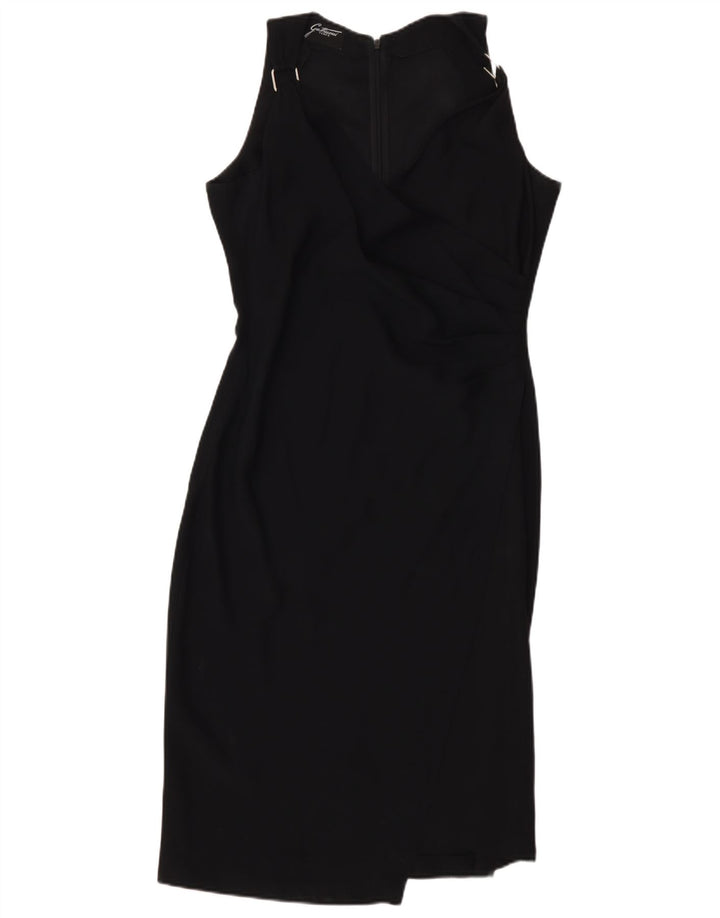 Gattinoni Femme Robe Fourreau Sans Manches IT 42 Viscose Noir Moyen