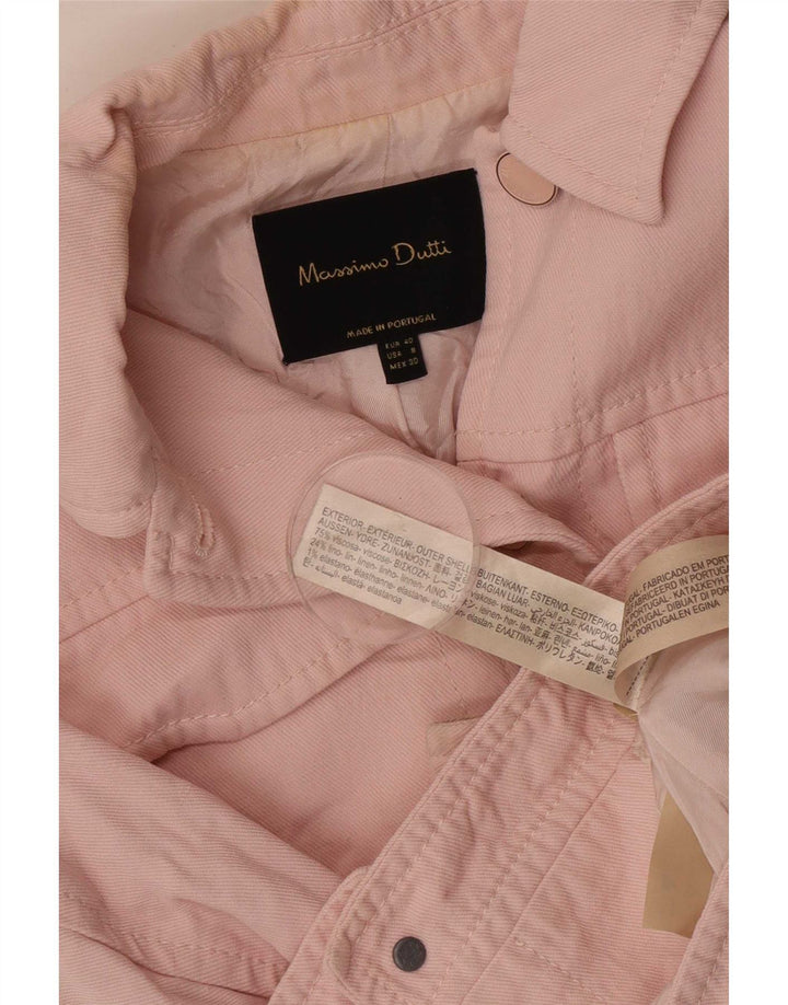 Massimo Dutti Veste Bomber Courte Femme EU 40 Viscose Rose Moyen