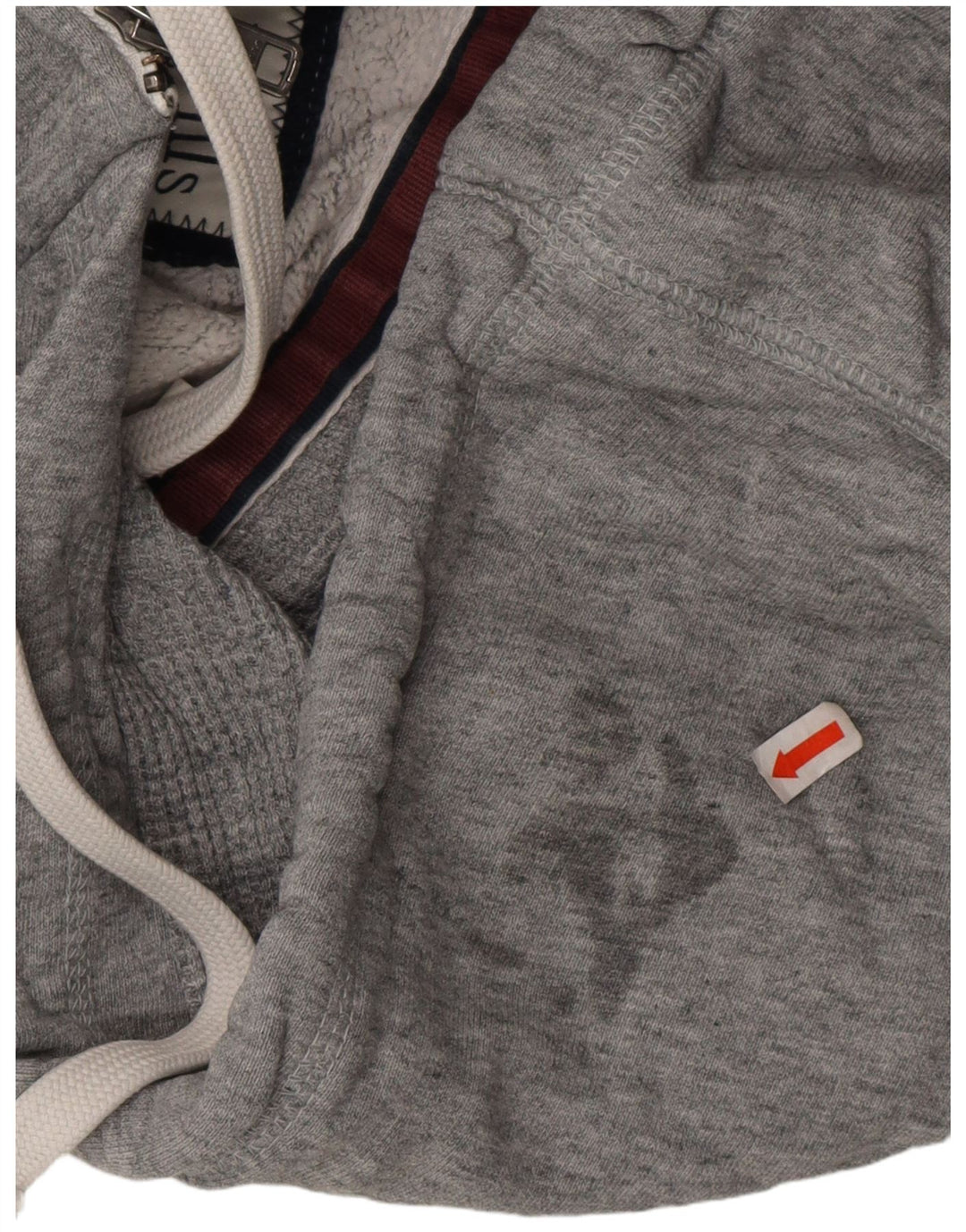 Jack Wills Pull à capuche zippé pour homme en coton gris moyen