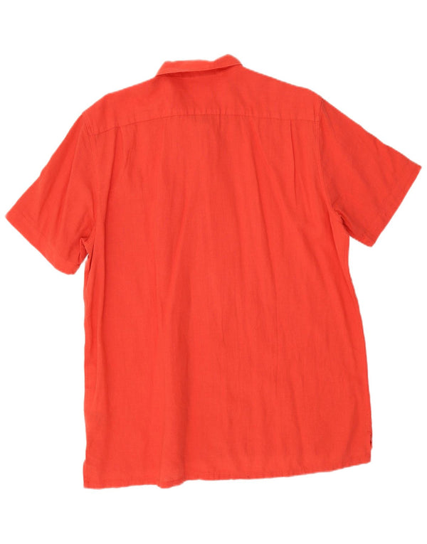 Levi's Chemise à Manches Courtes Homme Rouge Lin Large
