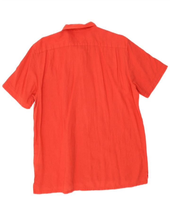 Levi's Chemise à Manches Courtes Homme Rouge Lin Large