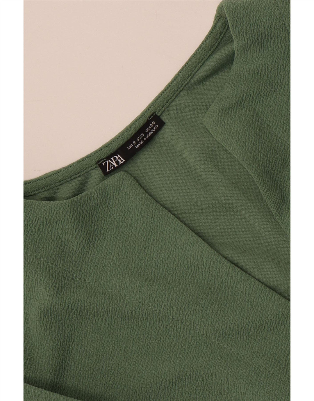 Zara Robe droite surdimensionnée à manches 3/4 pour femme UK 10 Small Vert