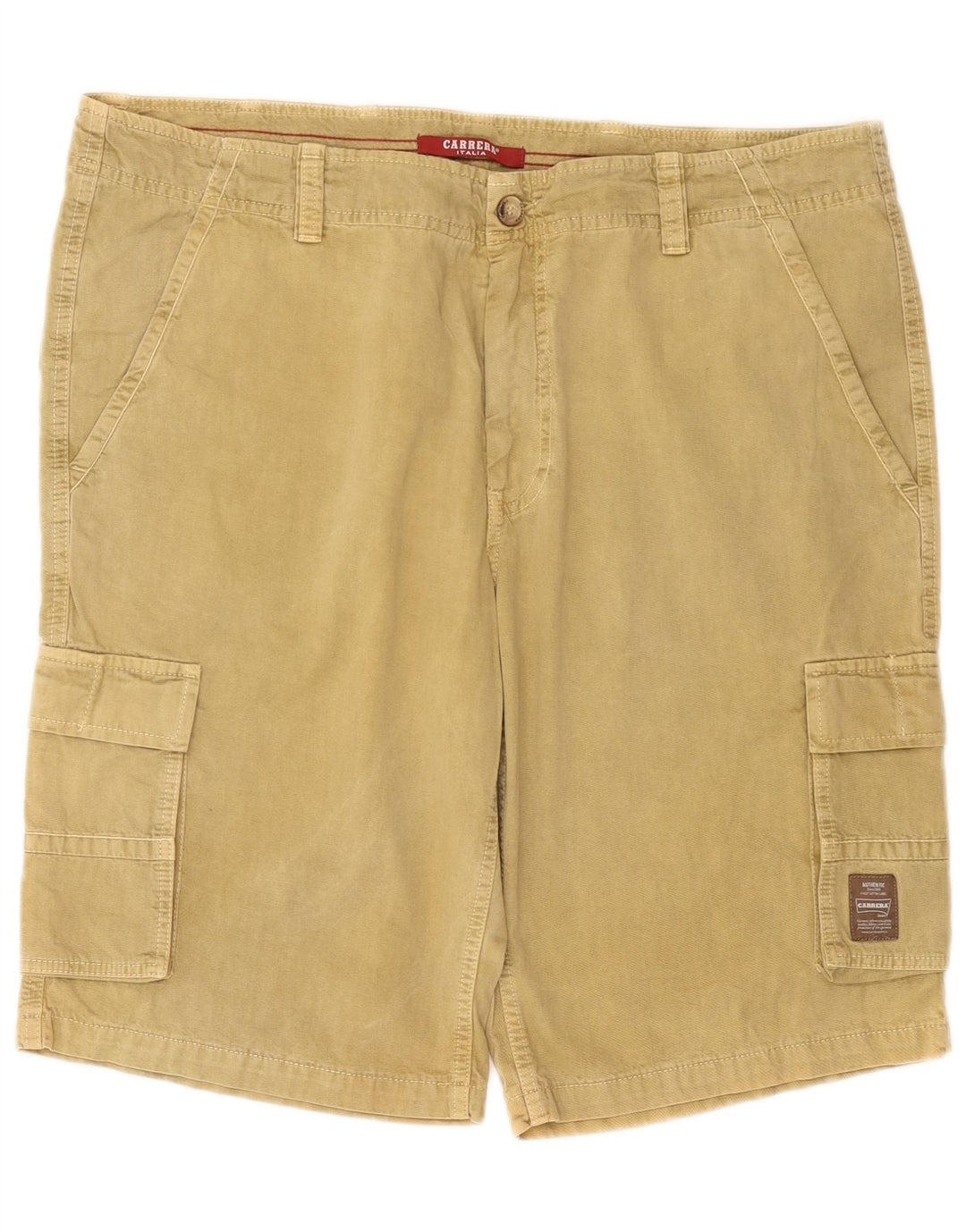 Carrera Short Cargo 618 W40 XL Homme Beige Coton