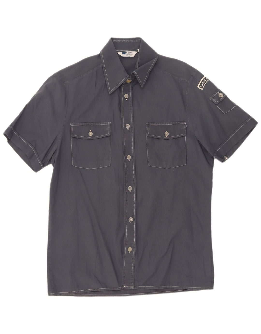 Levi's Chemise à Manches Courtes Homme Gris Moyen