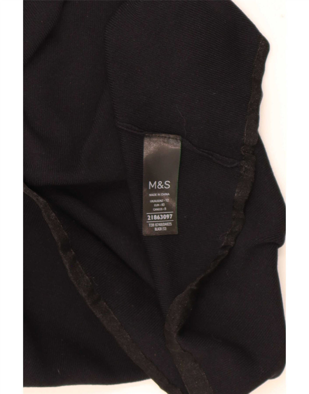 Marks & Spencer Débardeur Femme UK 12 Medium Noir Viscose