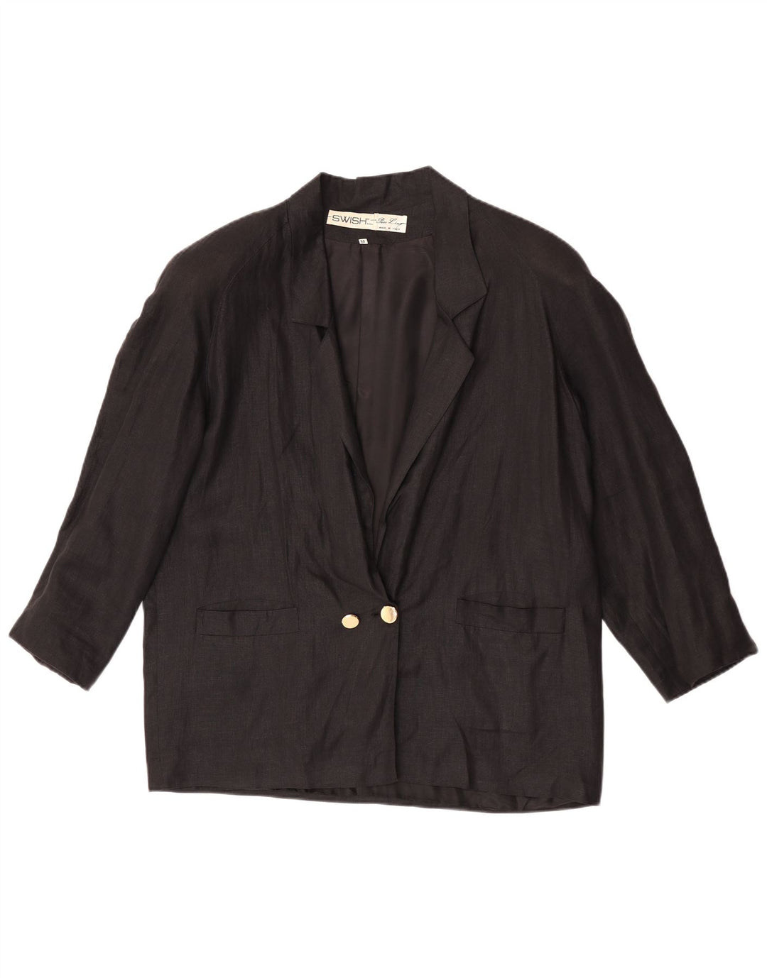 Swish Veste blazer surdimensionnée à double boutonnage pour femme UK 14 Noir moyen