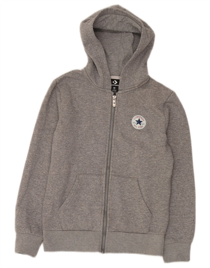 Converse Sweat à capuche zippé pour garçon 10-11 ans Gris moyen chiné en coton
