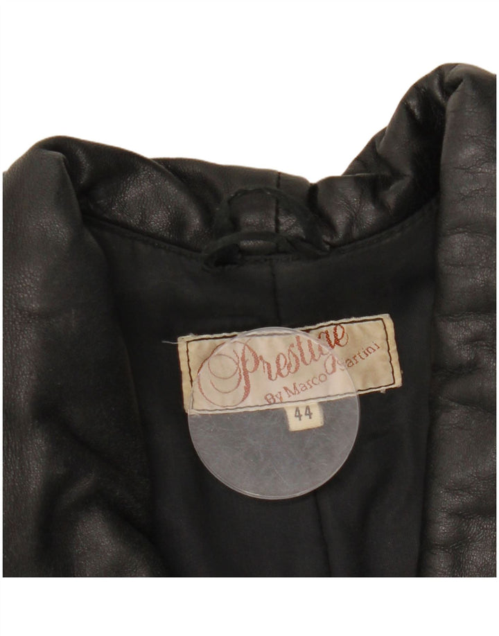 PRESTIGE Veste en Cuir Femme IT 44 Moyen Noir