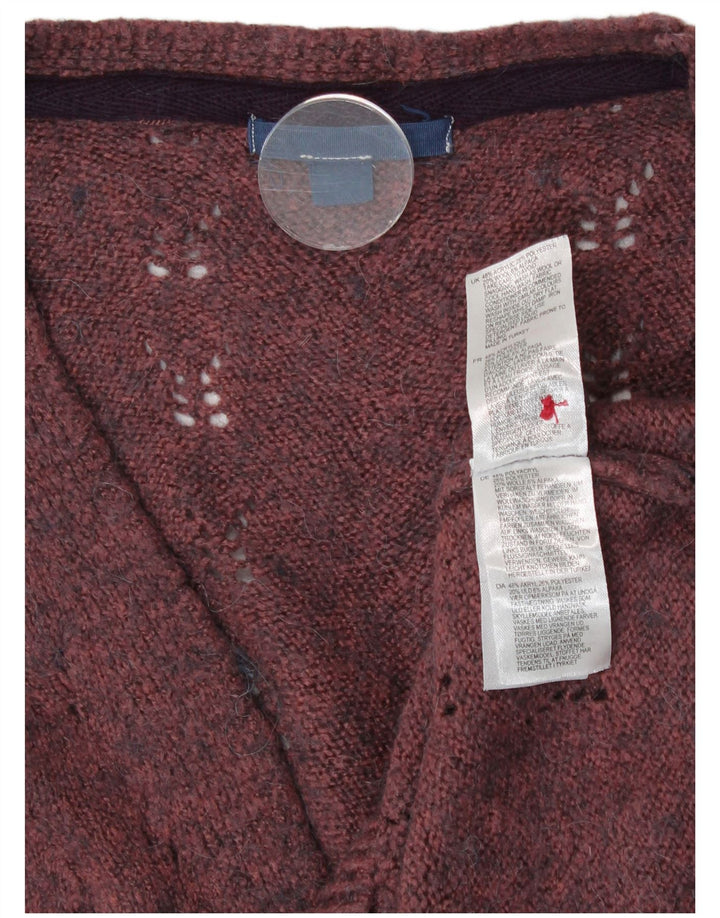 White Stuff Cardigan coupe ample pour femme UK 14 Acrylique marron moyen