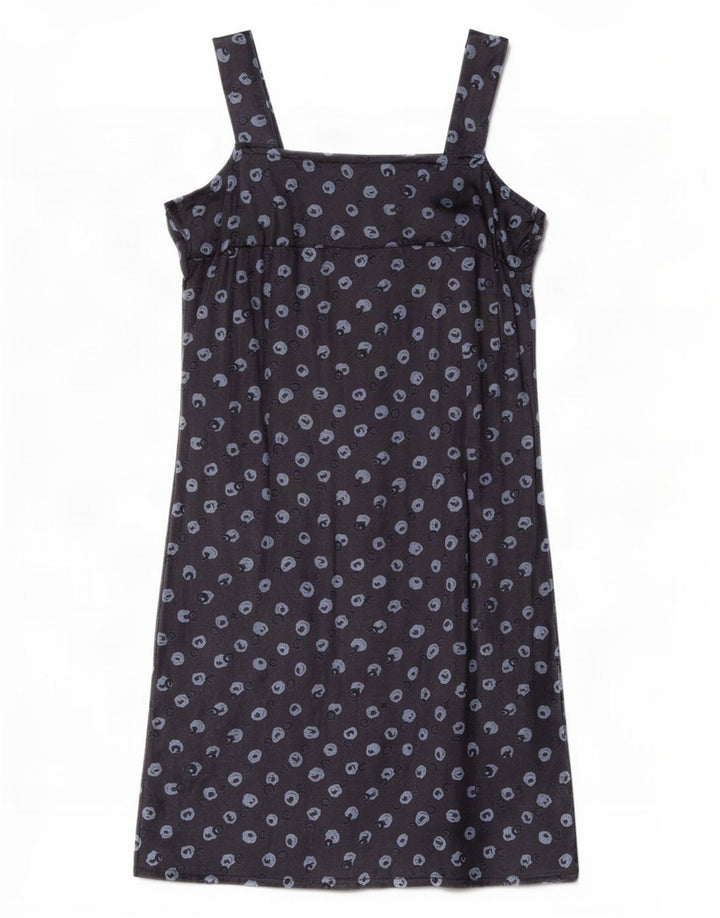 Benetton Robe d'été à motif abstrait pour femme UK 6 XS Bleu marine