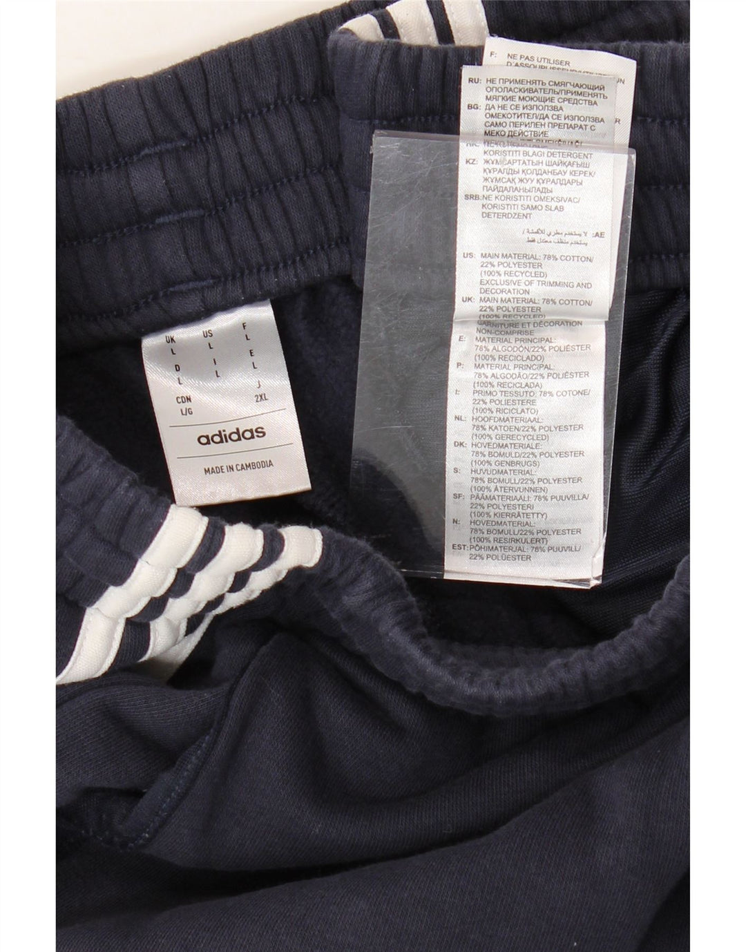 ADIDAS Pantalon de Survêtement Homme Joggers Large Bleu Marine Coton