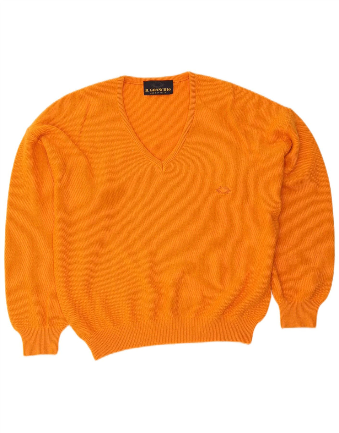 Il Granchio Pull Col V Homme Orange Moyen