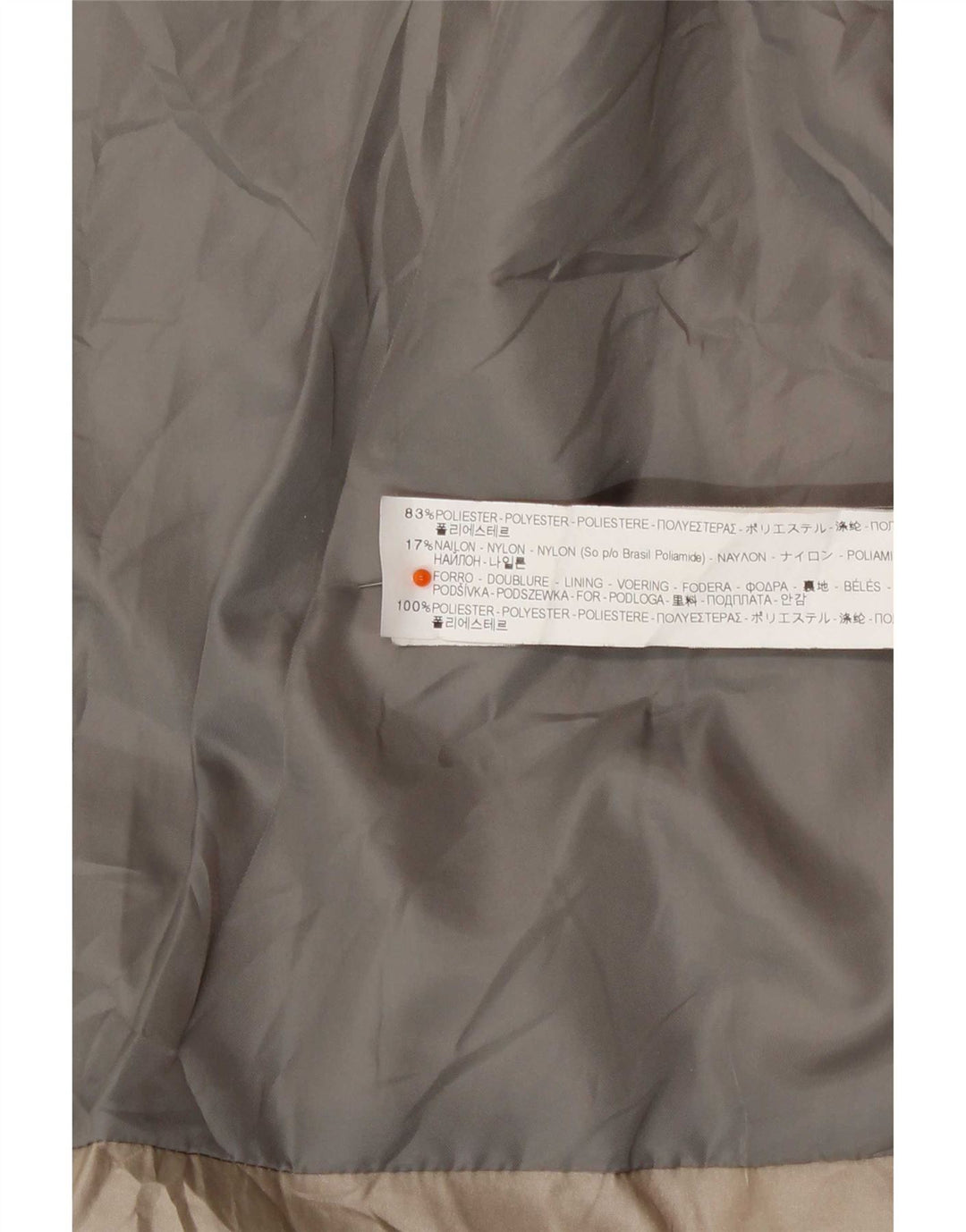 Zara Veste matelassée pour femme UK 12 Polyester beige moyen
