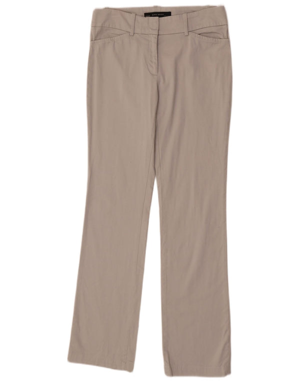 Zara Pantalon décontracté droit pour femme EU 36 XS W26 L30 Gris Coton