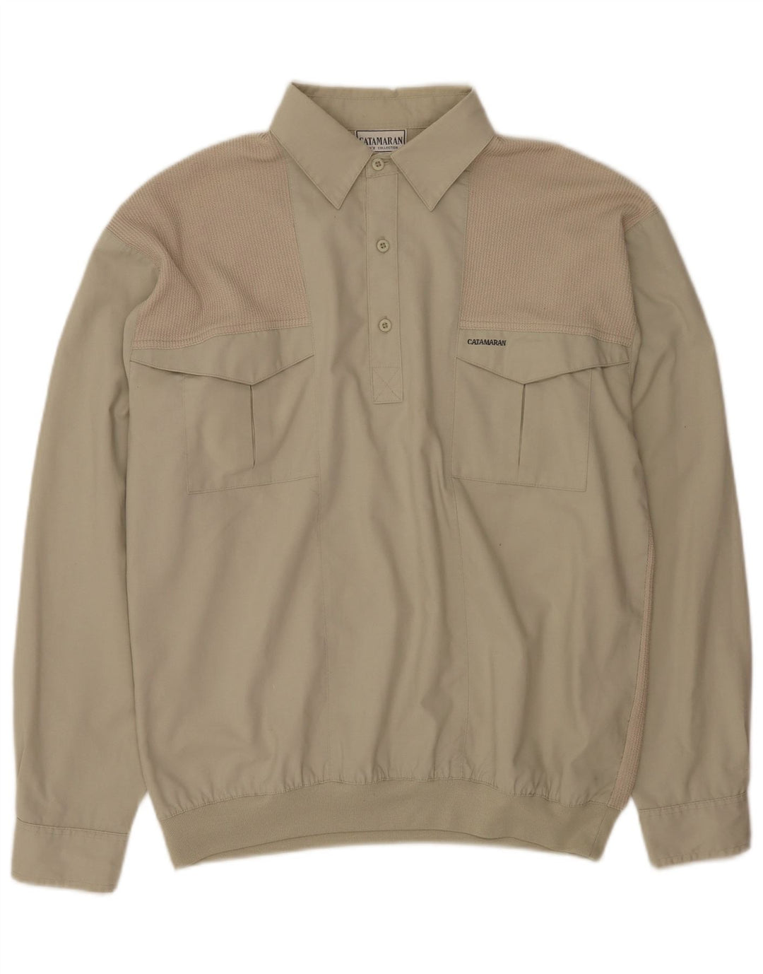 Catamaran Chemise Pull Homme Beige Moyen Polyester