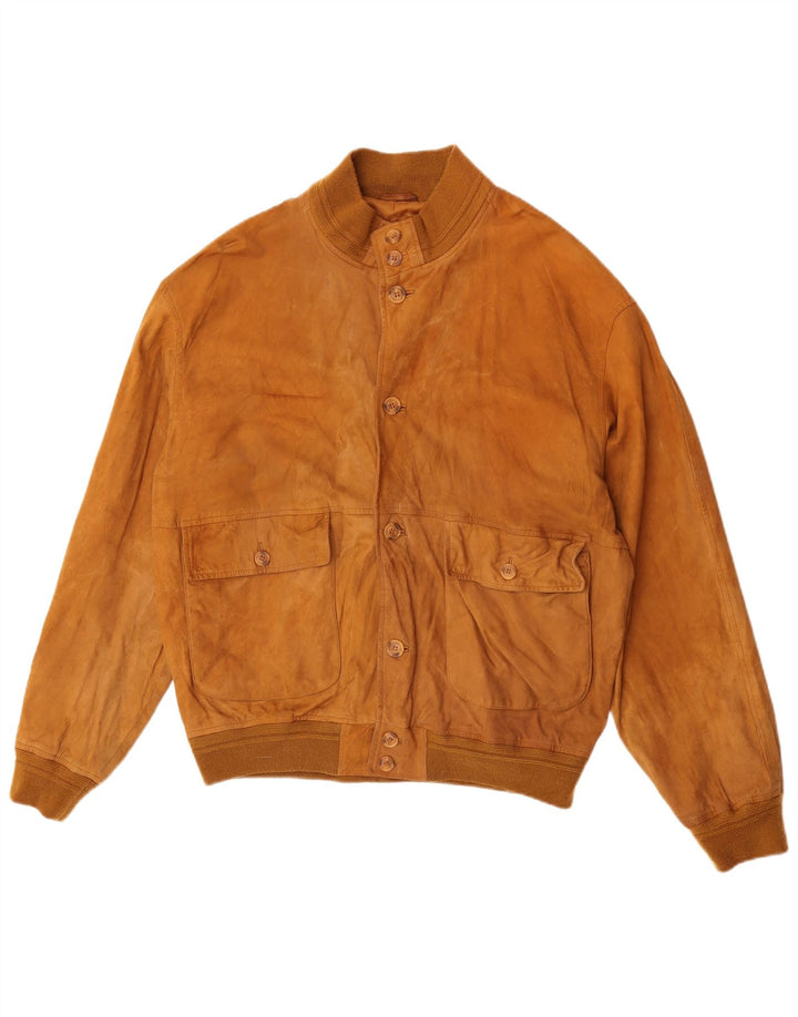 Green Leaves Blouson Bomber En Daim Pour Homme IT 54 2XL Cuir Beige