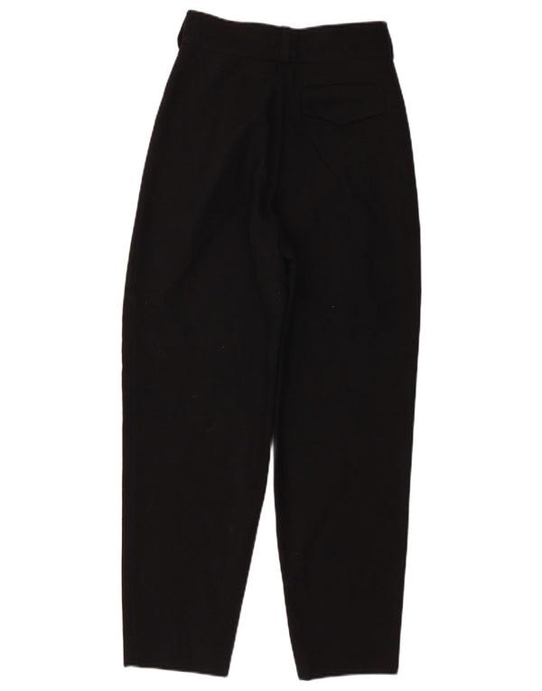 Rosanna Manzoni Pantalon décontracté taille haute pour femme IT 40 Small W24 L25 Noir