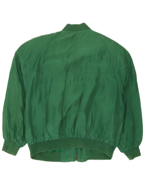 vintage Mens Loose Fit Bomber Jacket UK 36 Petite Soie Verte