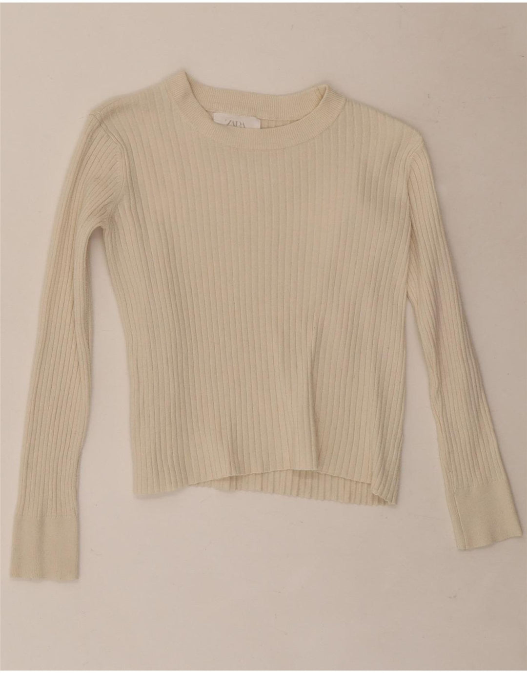 Zara Haut Fille Manches Longues 13-14 Ans Blanc Cassé