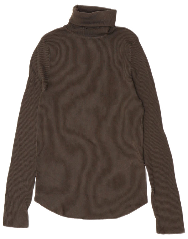Zara Pull col roulé pour femme UK 12 Gris moyen Viscose