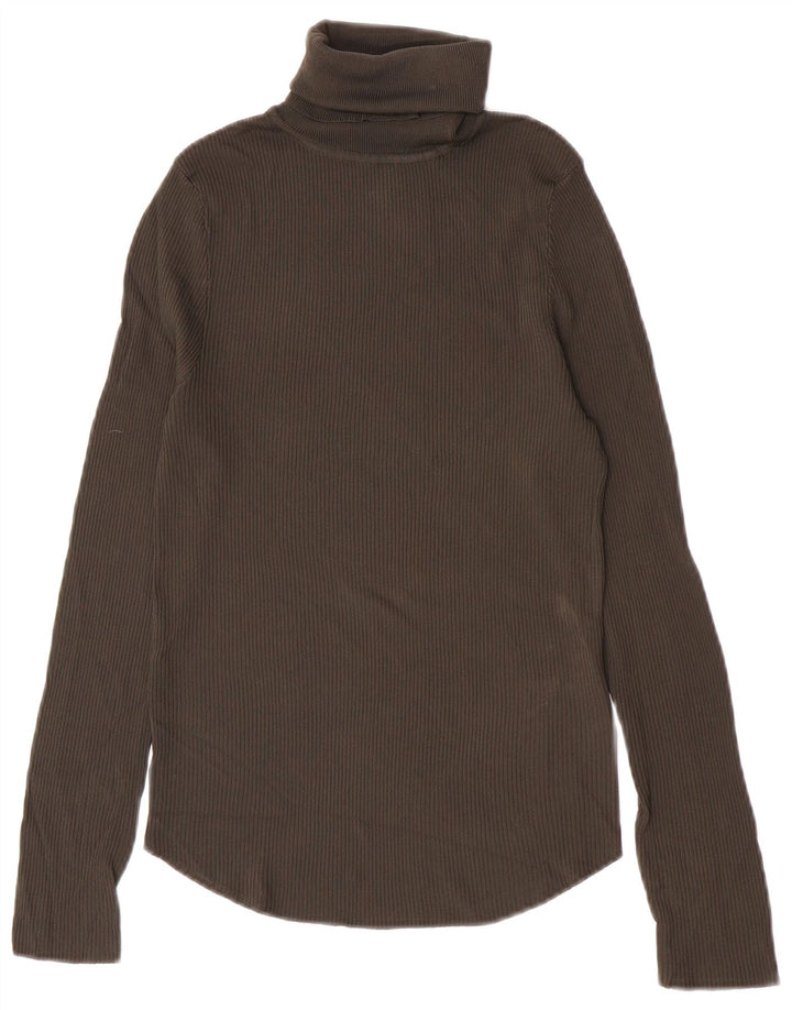 Zara Pull col roulé pour femme UK 12 Gris moyen Viscose