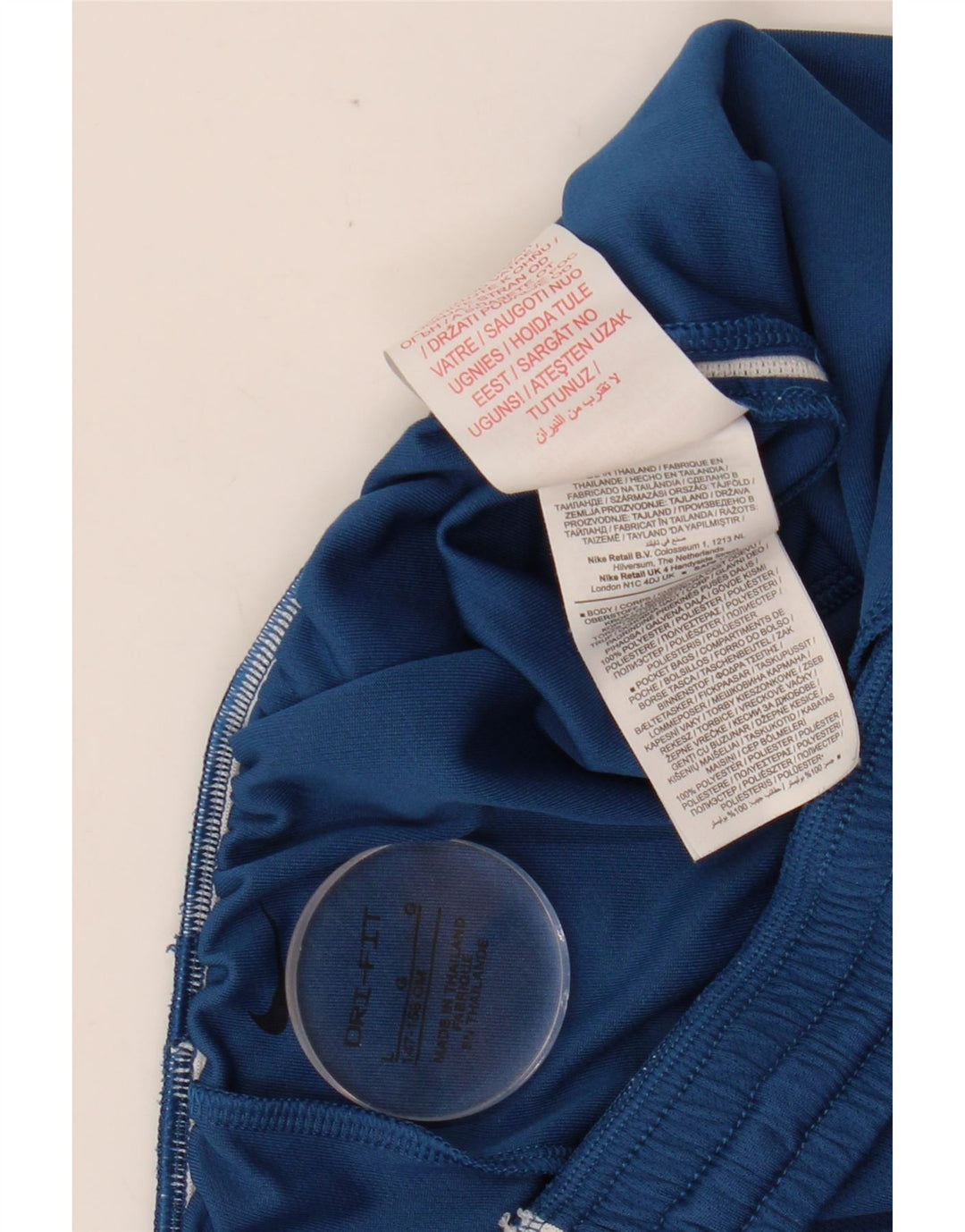 NIKE Short de sport Dri Fit pour fille 12-13 ans Bleu marine Large Colourblock