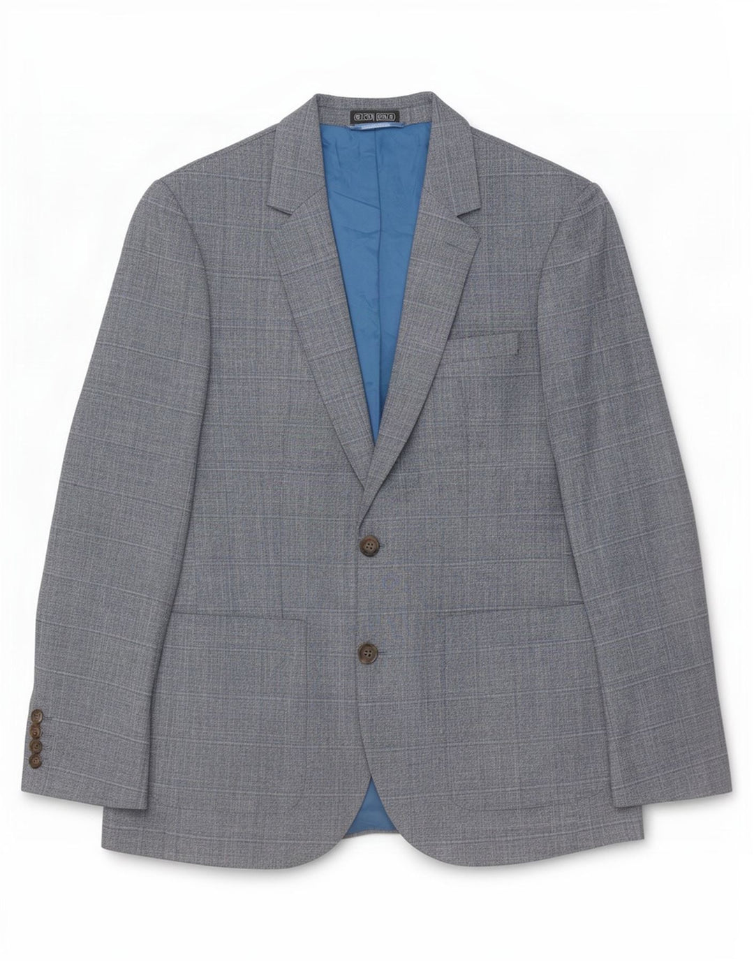 Marks & Spencer Veste blazer à 2 boutons pour homme UK 38 Bleu moyen à carreaux
