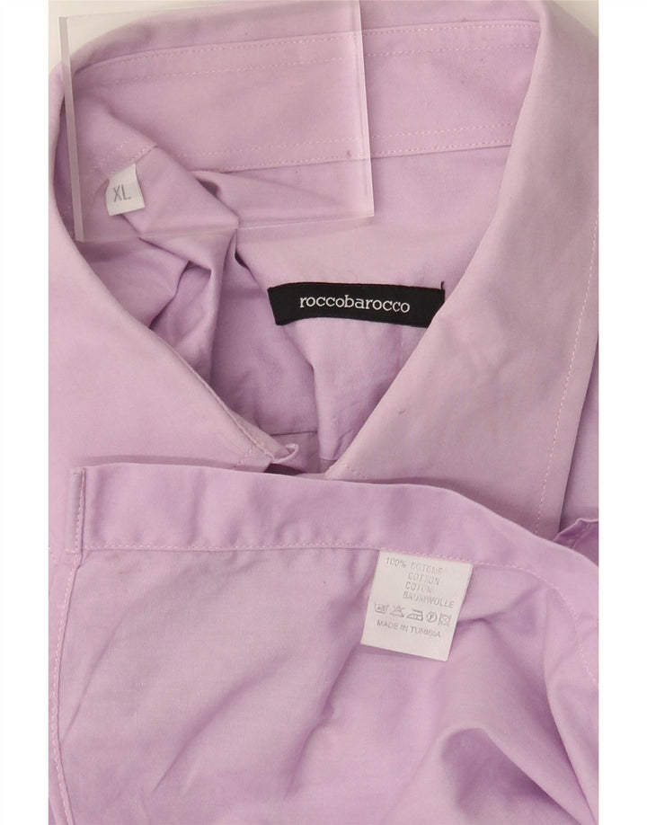 Roccobarocco Chemise Homme XL Violet Coton