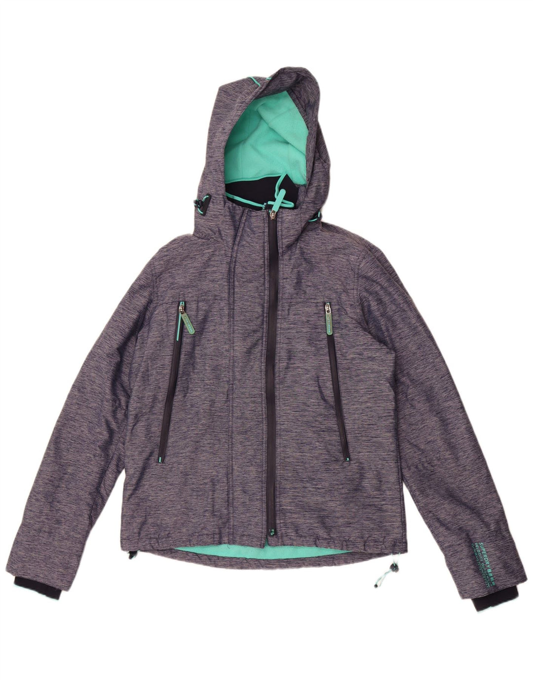 Superdry Veste coupe-vent Windcheater pour femme UK 12 Bleu marine moyen
