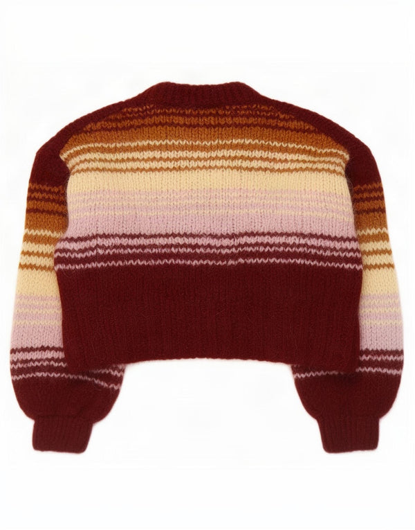 Zara Pull court à col roulé pour femme UK 10 Small Multicolore