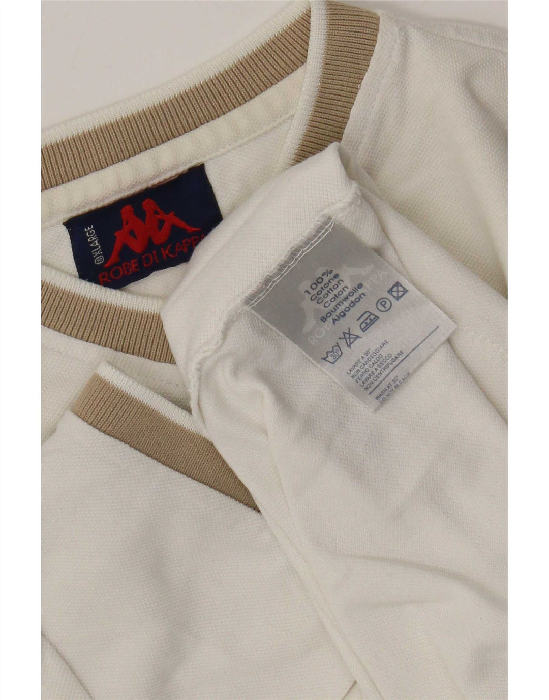 Kappa T-Shirt Homme Top XL Blanc Coton